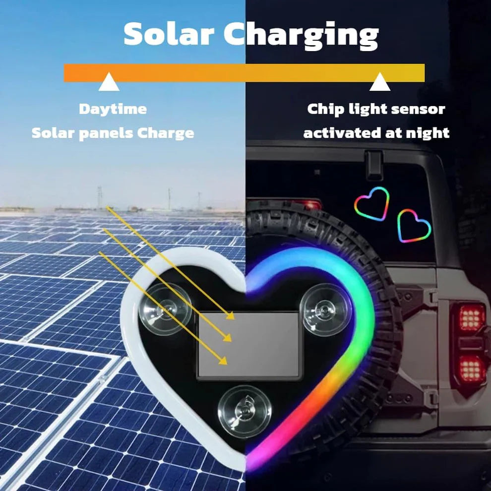 LumiHeart RGB Car Window Light — Wireless Smart Glow