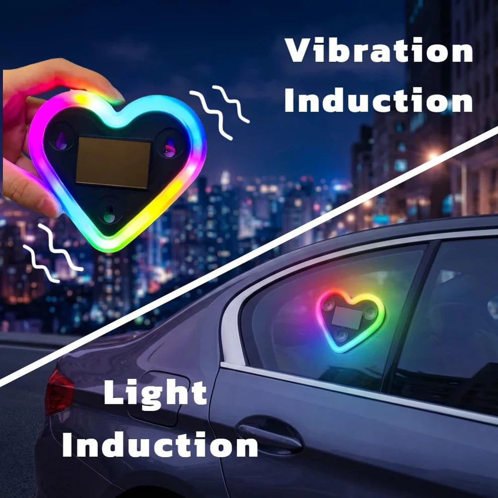 LumiHeart RGB Car Window Light — Wireless Smart Glow