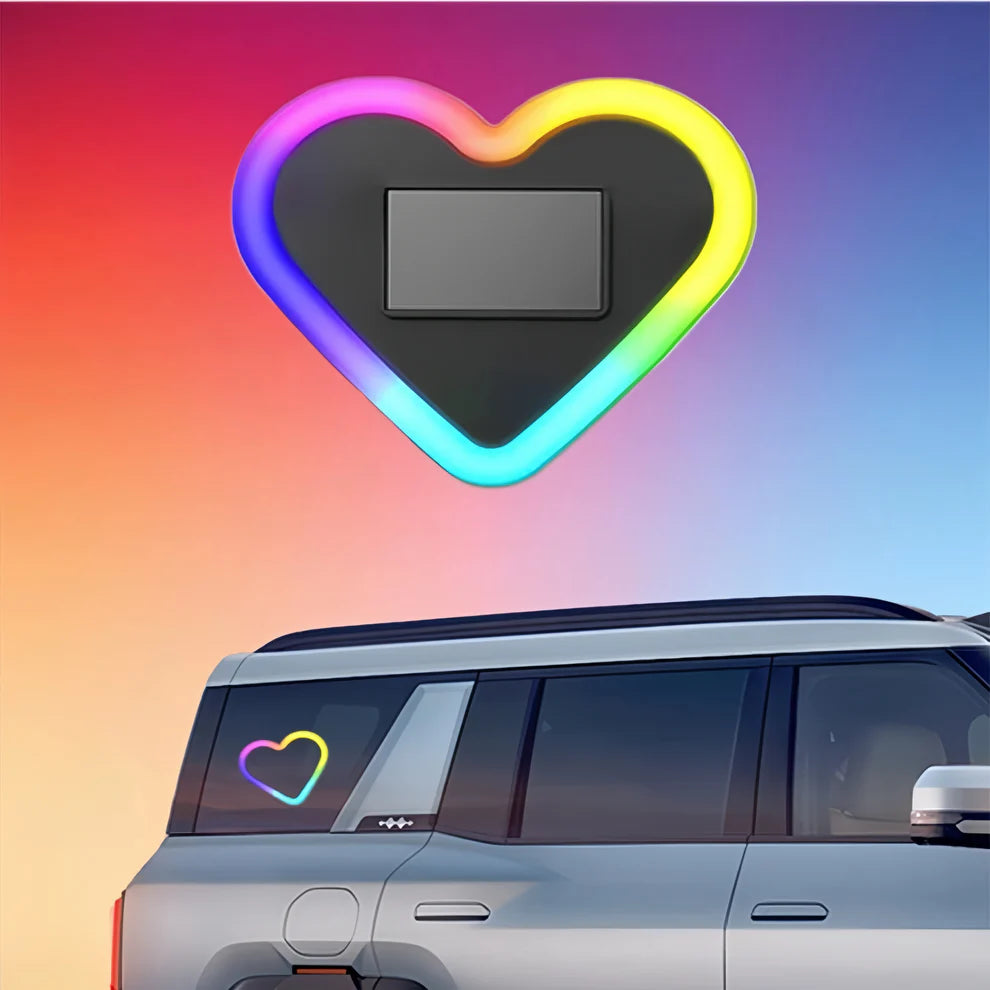 LumiHeart RGB Car Window Light — Wireless Smart Glow
